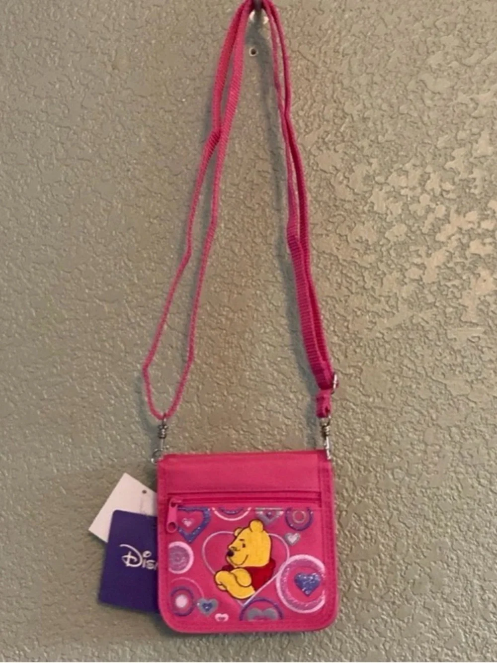 Disney -Winnie the Pooh- Pink Kids Crossbody Bag 5”H x 5”W NEW